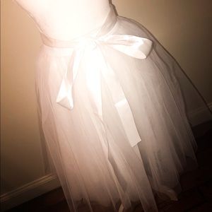 Skirts - White Tutu Skirt with Matching Ribbon Skirts - White Tutu Skirt with Matching Ribbon